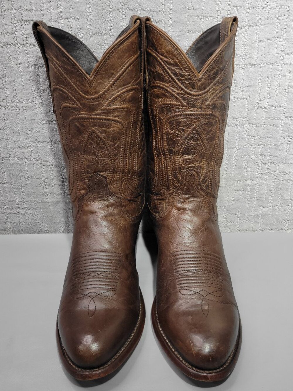 Tecovas The Cartwright Men's US Size 10D Cafe Goat Pull on Cowboy Boots - Picture 4 of 14